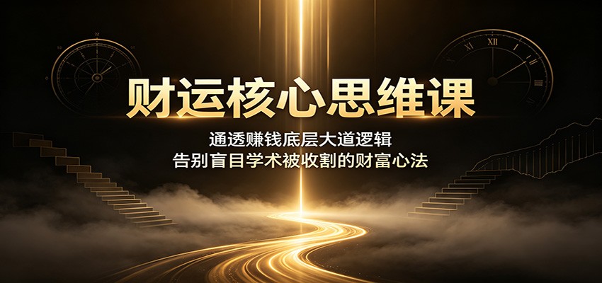 财运核心思维课：通透赚钱底层大道逻辑，告别盲目学术被收割的财富心法-源创文化