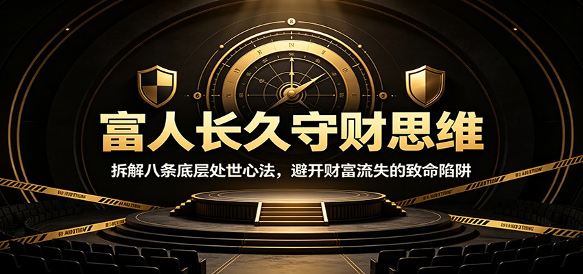 富人长久守财思维：拆解八条底层处世心法，避开财富流失的致命陷阱-源创文化
