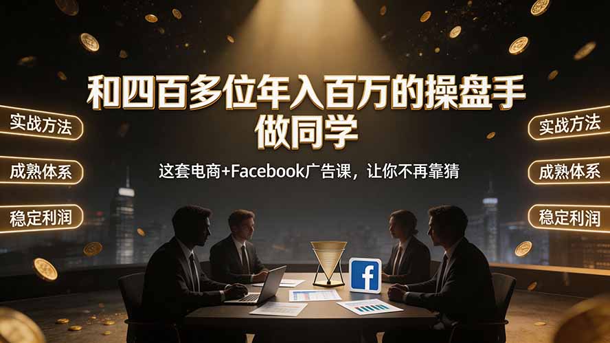 和四百多位年入百万的操盘手做同学——这套电商+Facebook广告课，让你不再靠猜【原创双语字幕】-源创文化