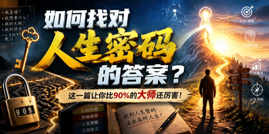 付费文章：如何找对人生密码的答案？这一篇让你比90%的大师还厉害！-源创文化
