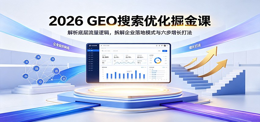 2026 GEO搜索优化掘金课：解析底层流量逻辑，拆解企业落地模式与六步增长打法-源创文化
