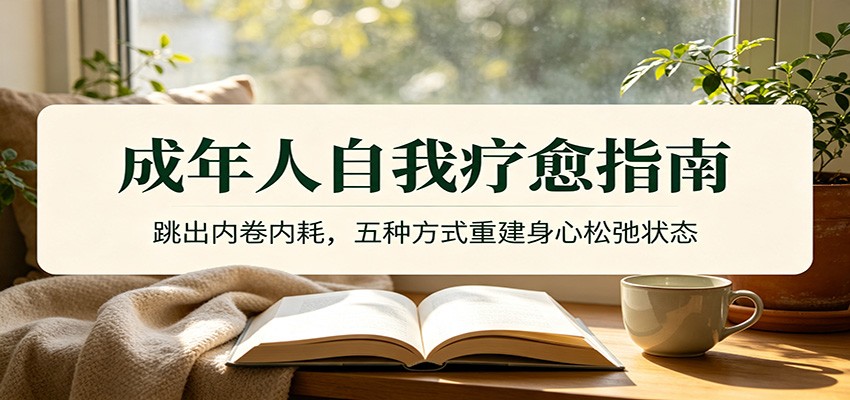 成年人自我疗愈指南:跳出内卷内耗,五种方式重建身心松弛状态-源创文化