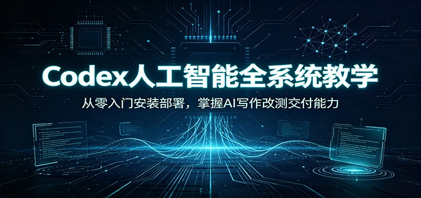 Codex人工智能全系统教学：从零入门安装部署，掌握AI写作改测交付能力-源创文化