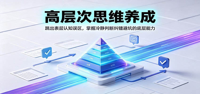 高层次思维养成：跳出表层认知误区，掌握冷静判断纠错避坑的底层能力-源创文化