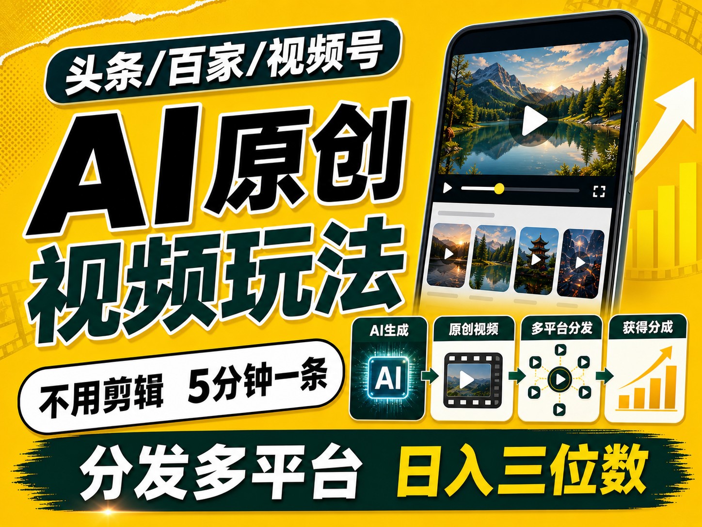 2026头条百家号升级玩法 5分钟一条原创视频 发多平台赚收-源创文化