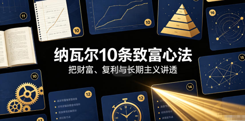 付费文章:纳瓦尔10条致富心法-源创文化