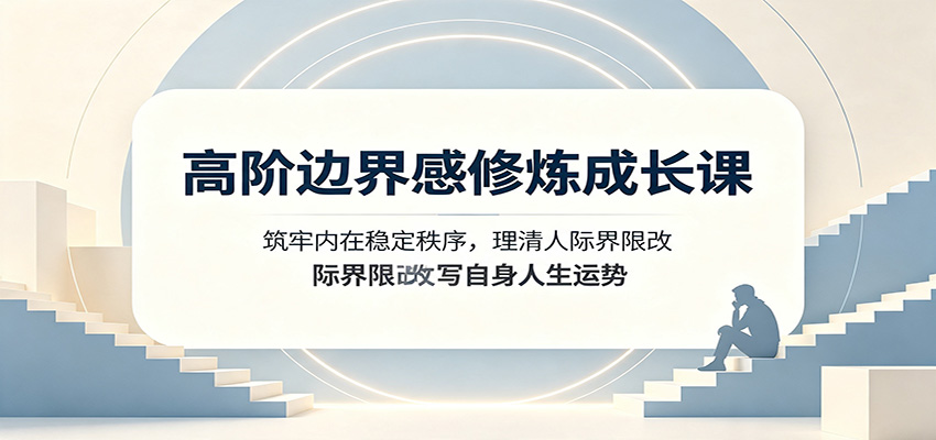 高阶边界感修炼成长课:筑牢内在稳定秩序,理清人际界限改写自身人生运势-源创文化