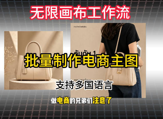 无限画布工作流搭建教程，一键电商主图批量制作，批量下载，支持多国语言-源创文化