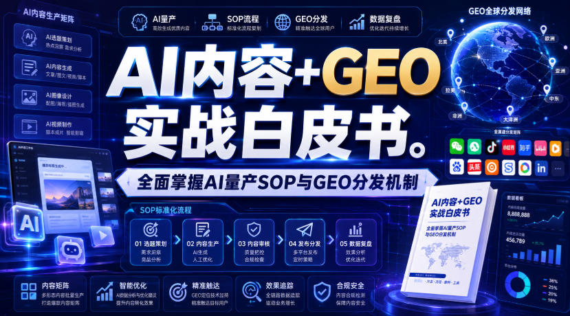 AI内容+GEO实战白皮书,全面掌握AI量产SOP与GEO分发机制【文档】-源创文化