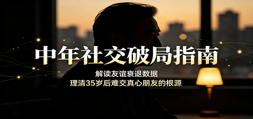 中年社交破局指南：解读友谊衰退数据，理清35岁后难交真心朋友的根源-源创文化