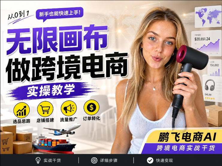 【跨境电商必备】AI无线画布制作商品宣传视频,四步搞定,无线画布工作流,操作简单好上手-源创文化