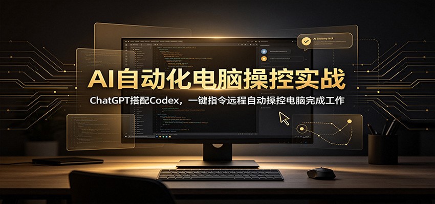 AI自动化电脑操控实战:ChatGPT搭配Codex,一键指令远程自动操控电脑完成工作-源创文化