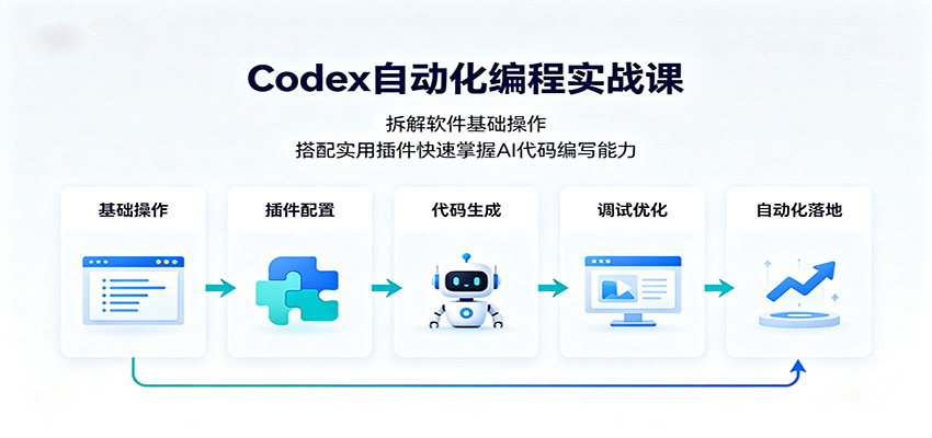Codex自动化编程实战课：拆解软件基础操作，搭配实用插件快速掌握AI代码编写能力-源创文化