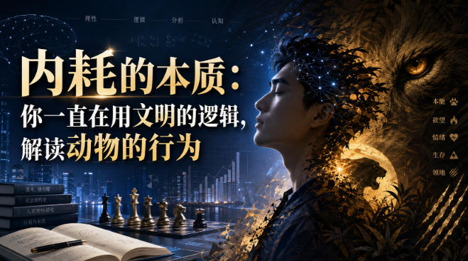 付费文章:内耗的本质:你一直在用文明的逻辑,解读动物的行为-源创文化