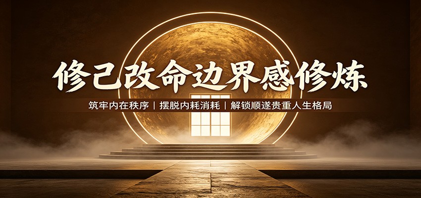 修己改命边界感修炼:筑牢内在秩序,摆脱内耗消耗,解锁顺遂贵重人生格局-源创文化