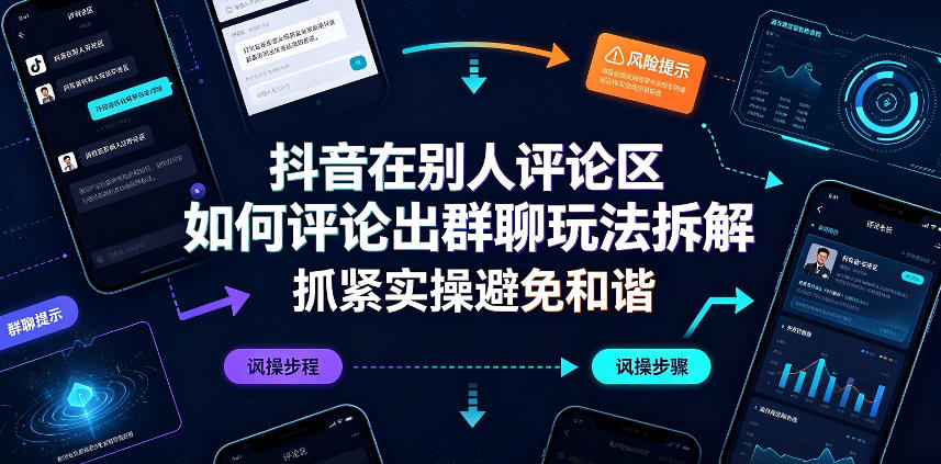 抖音在别人评论区如何评论出群聊玩法拆解,抓紧实操避免和谐-源创文化