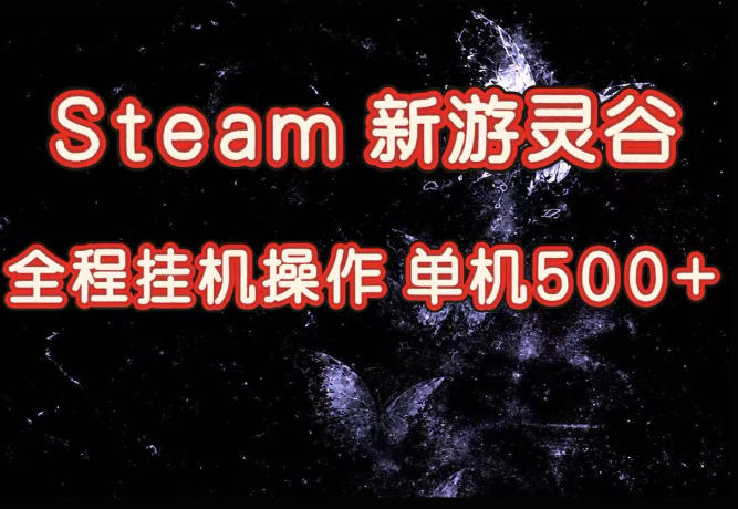 Steam新游灵谷实测,单窗口日入超百,矩阵批量跑号可以放大产出,全套实操思路给到,上手直接做【揭秘】-源创文化