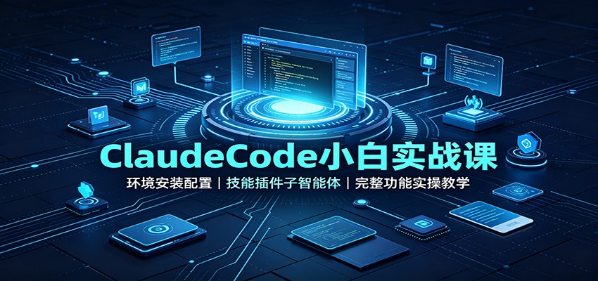 ClaudeCode小白实战课:环境安装配置,技能插件子智能体,完整功能实操教学-源创文化