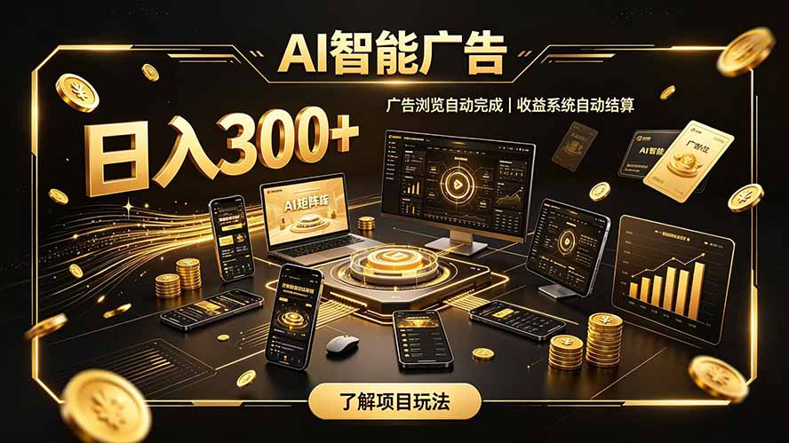 自研 AI 系统｜轻资产起步｜长期稳定收益｜宝妈 上班族轻轻松松日入300+-源创文化