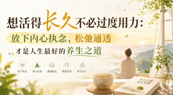付费文章:想活得长久不必过度用力:放下内心执念,松弛通透才是人生最好的养生之道-源创文化