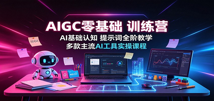 AIGC零基础训练营：AI基础认知，提示词全阶教学，多款主流AI工具实操课程-源创文化