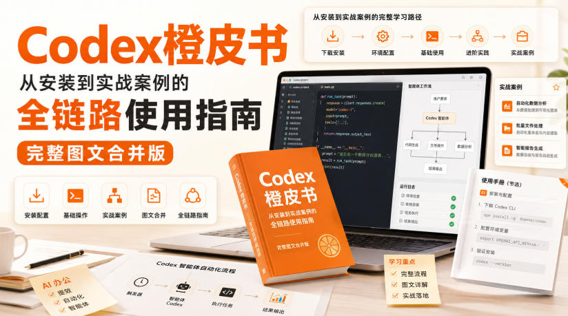 Codex橙皮书,从安装到实战案例的全链路使用指南,完整图文合并版-源创文化