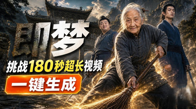 即梦挑战180秒超长视频!一键生成3分钟电影?完整制作流程详细分享!-源创文化