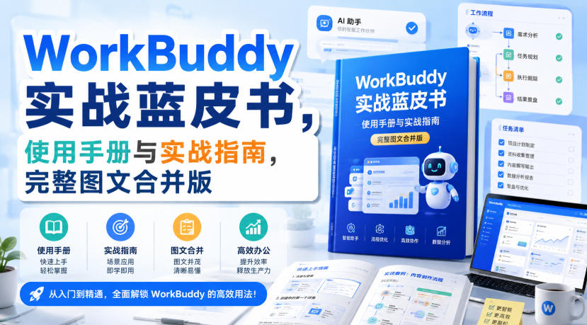 WorkBuddy实战蓝皮书,使用手册与实战指南,完整图文合并版-源创文化