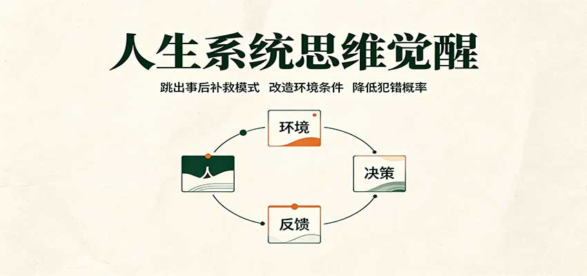 人生系统思维觉醒：跳出事后补救模式，改造环境条件，降低犯错概率-源创文化