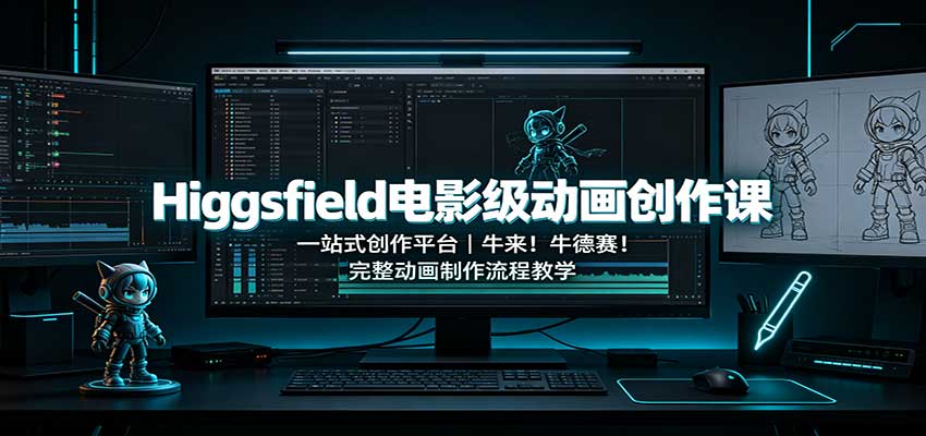 Higgsfield电影级动画创作课:一站式创作平台,牛来!牛德赛!完整动画制作流程教学-源创文化