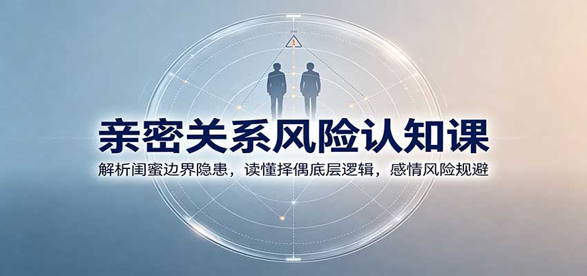 亲密关系风险认知课:解析闺蜜边界隐患,读懂择偶底层逻辑,感情风险规避-源创文化