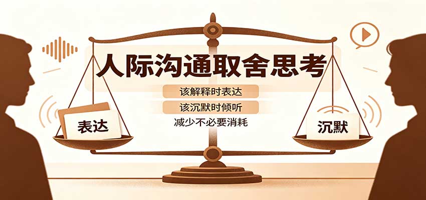 人际沟通取舍思考：分清解释与沉默边界，拿捏职场生活沟通分寸减少情绪内耗-源创文化
