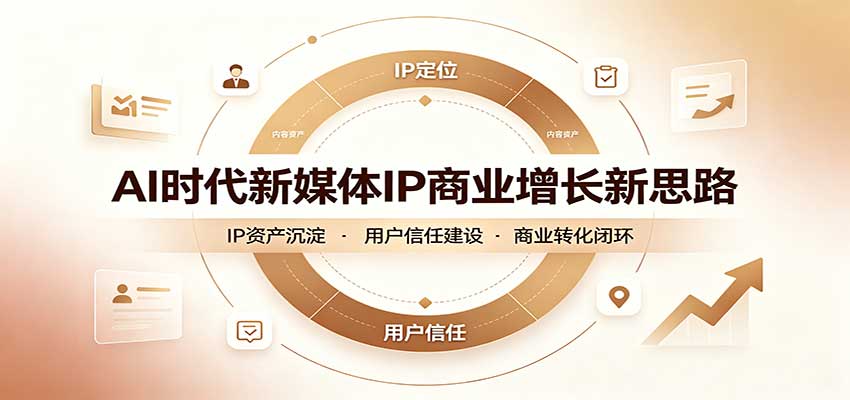 AI时代新媒体IP商业增长新思路：摒弃复杂运营套路，用极简思维打通获客路径-源创文化