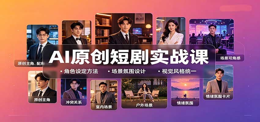 AI原创短剧实战课:从零搭建短剧创作全流程,批量产出可上线剧本-源创文化