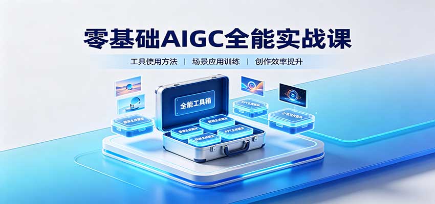 零基础AIGC全能实战课：覆盖绘画、影音、PPT、小说多场景AI创作-源创文化