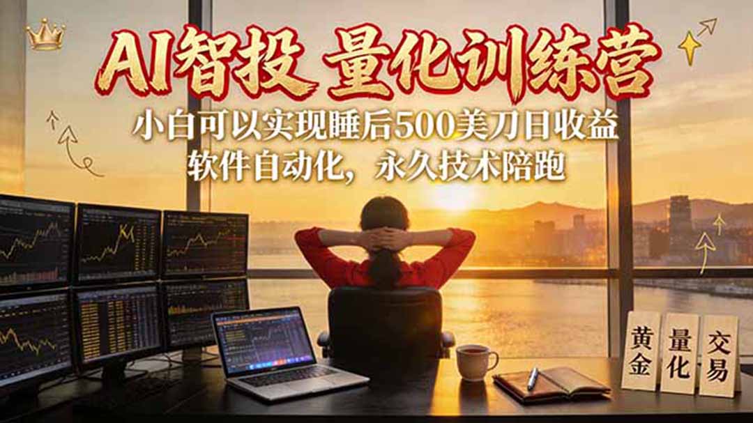 AI智投EA量化训练营【第三期】,多策略智投+防爆技术+趋势分析 ,轻松上手,矩阵放大,长期稳定。-源创文化