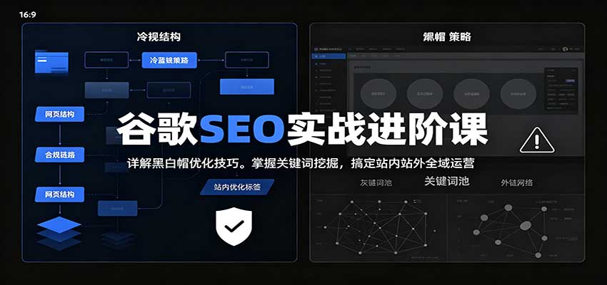 2026谷歌SEO实战进阶课：详解黑白帽优化技巧，掌握关键词挖掘，搞定站内站外全域运营-源创文化