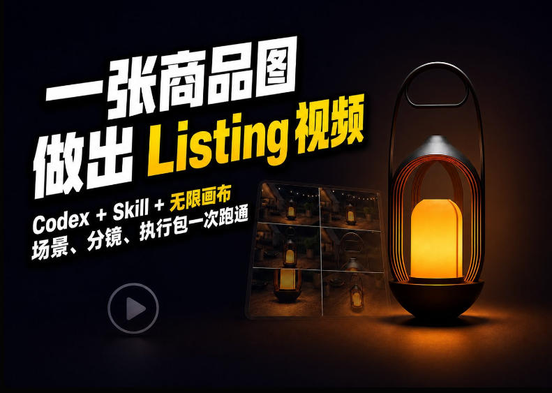 Codex+无限画布,把一张商品图变成可执行的Amazon Listing视频-源创文化