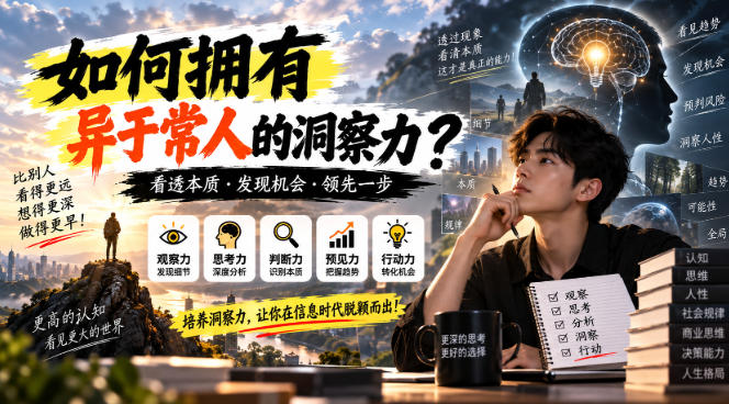 某公众号付费文章:如何拥有异于常人的洞察力?-源创文化