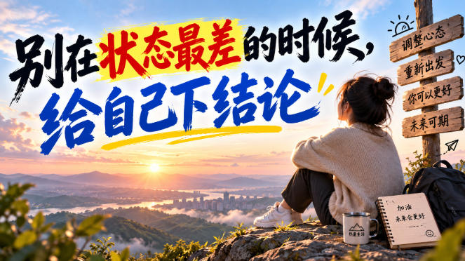 某公众号付费文章:别在状态最差的时候,给自己下结论-源创文化