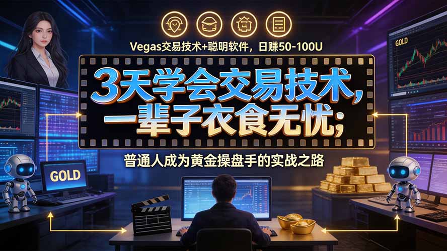 3天学会做交易,普通人快速成为操盘手” Vegas交易系统+聪明软件 , 日赚50-1000U, 长期稳定,小白轻松上手-源创文化