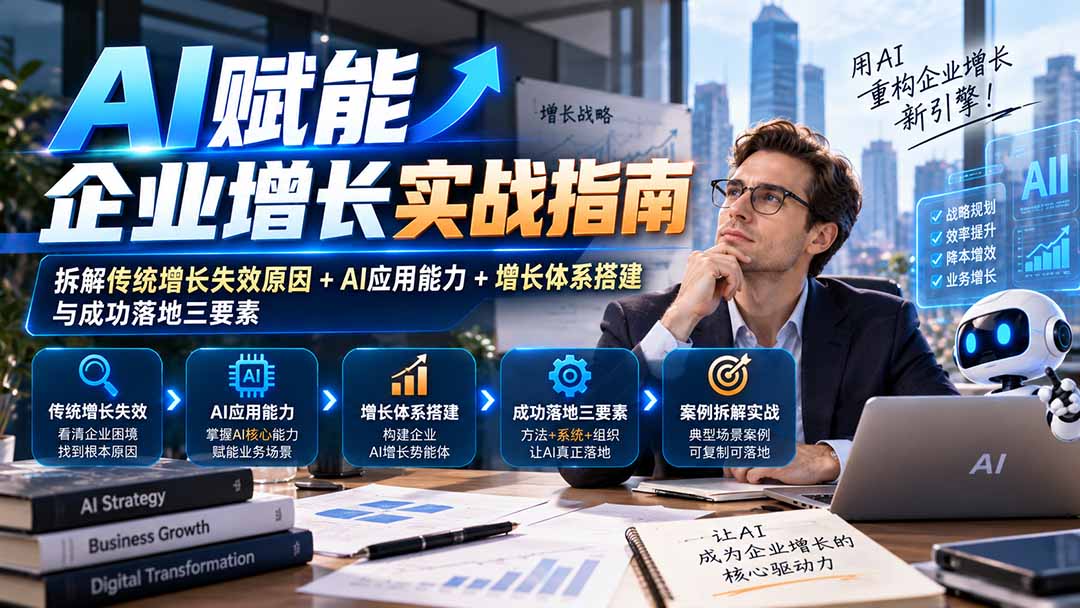 【无水印】AI赋能企业增长实战指南:拆解传统增长失效原因+AI应用能力+增长体系搭建与成功落地三要素-源创文化