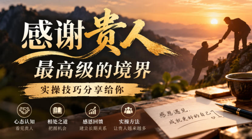 某公众号付费文章:感谢贵人最高级的境界,实操技巧分享给你-源创文化