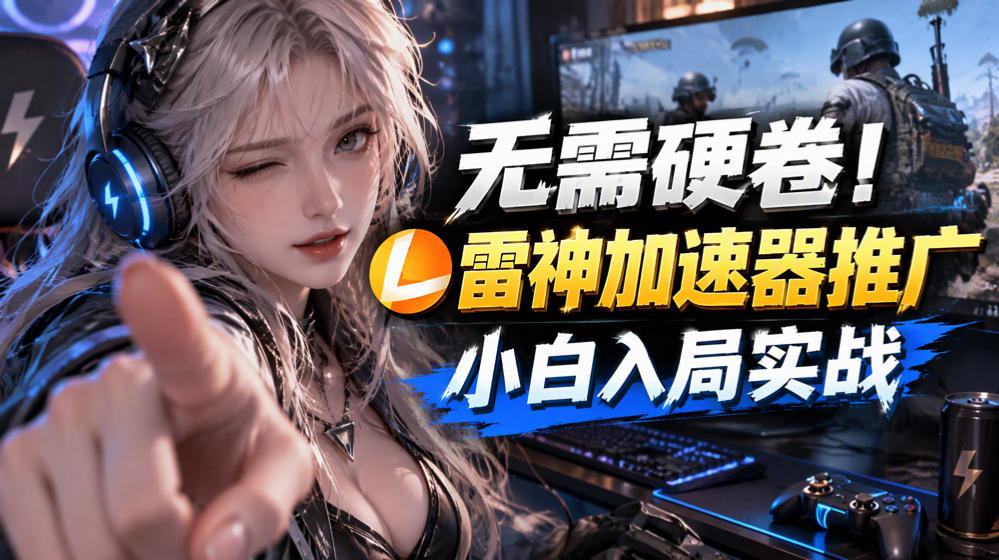 无需硬卷！雷神加速器推广，小白入局实战一天也能几十r-源创文化