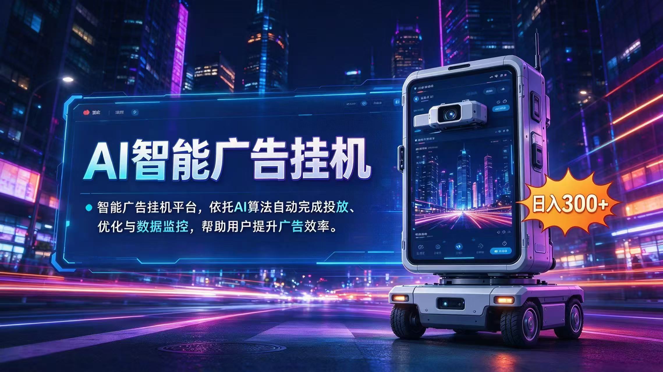 AI 智能广告挂机|AI 自动运行,轻松托管广告任务-源创文化