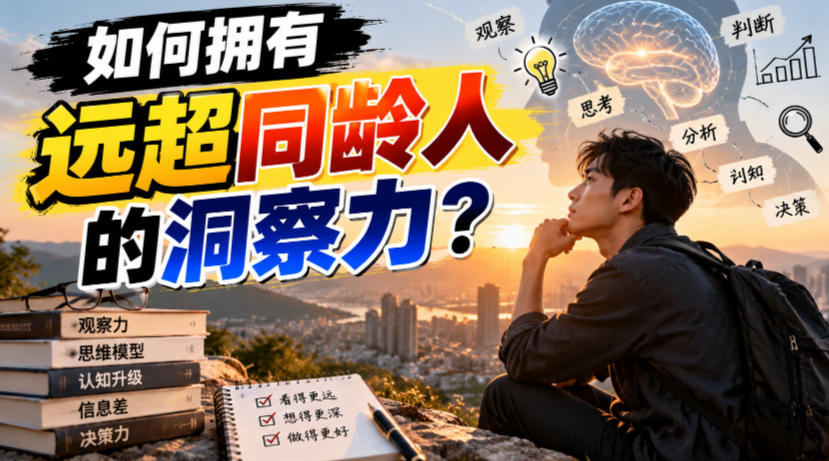 付费文章:如何拥有远超同龄人的洞察力?-源创文化