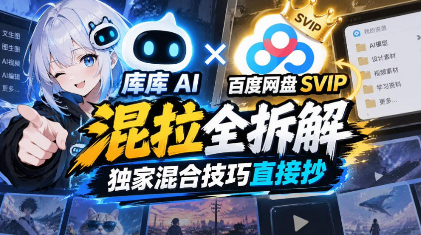 库库AI×百度网盘SVIP混拉全拆解,独家混合技巧直接抄-源创文化