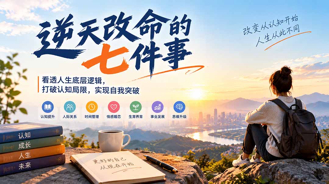 付费文章：逆天改命的七件事，看透人生底层逻辑，打破认知局限，实现自我突破-源创文化