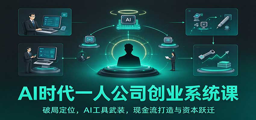 AI时代一人公司创业系统课:破局定位,AI工具武装,现金流打造与资本跃迁-源创文化