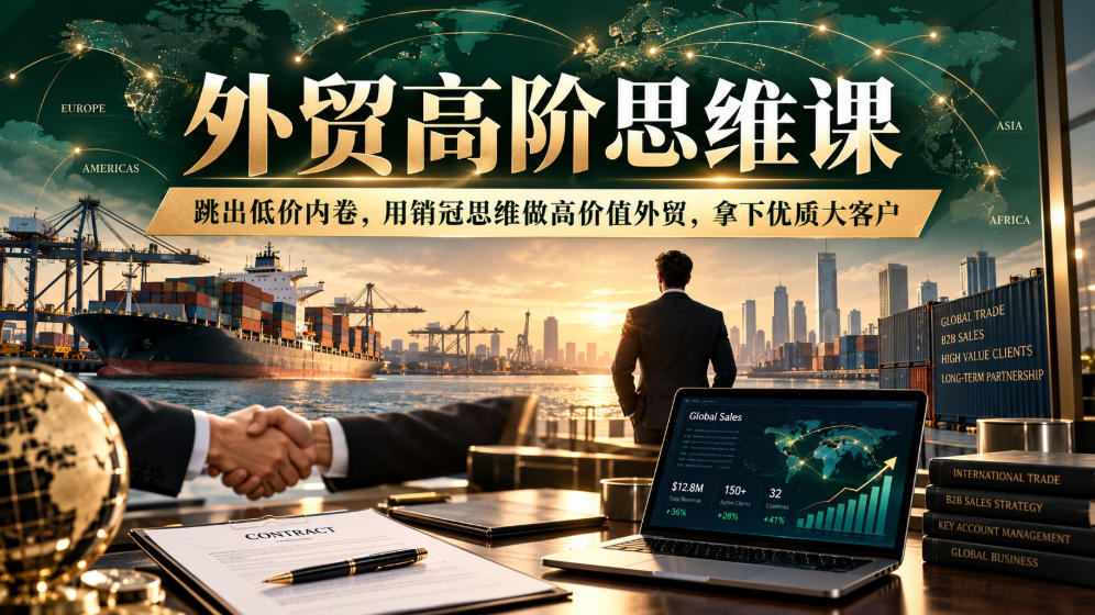 外贸高阶思维课，跳出低价内卷，用销冠思维做高价值外贸，拿下优质大客户-源创文化